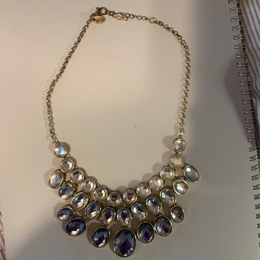 Charming Charlie blue statement necklace